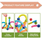 36 Pieces DIY 3D Model Magnetic Stick and Ball Construction Set